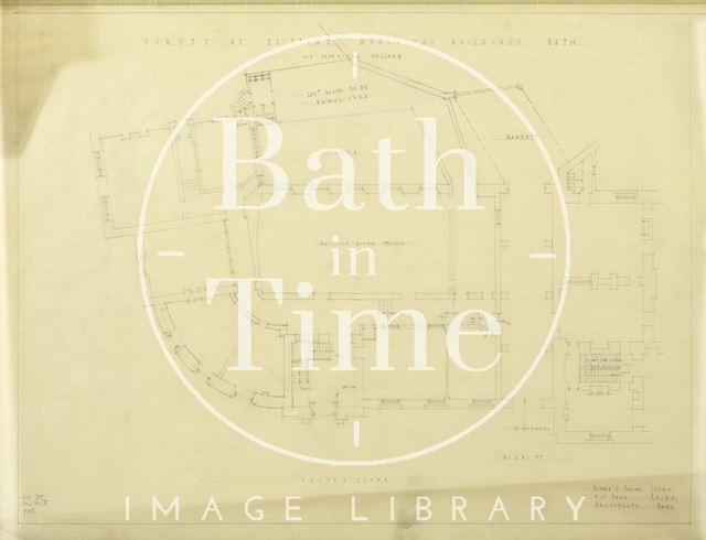 Survey of existing municipal buildings, Bath - old technical college - ground floor plan - A.J. Taylor & A.C. Fare 1937