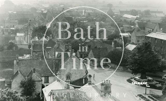 View of Colerne, Wiltshire from the church tower c.1935