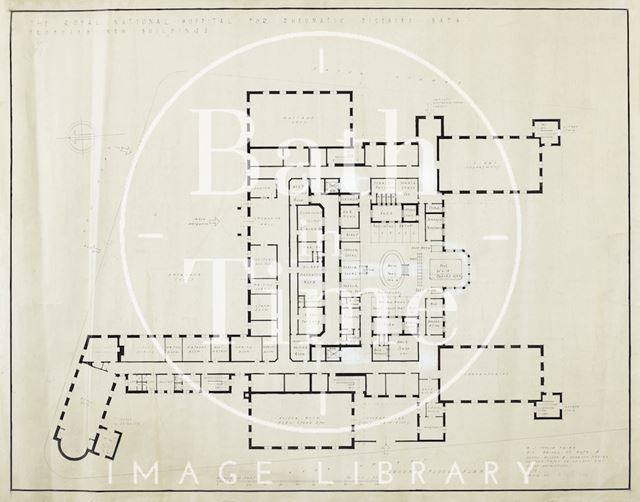 R.N.H.R.D. , Bath Mineral Water Hospital proposed new buildings - ground floor - 9278/202 - A.J. Taylor 1938?