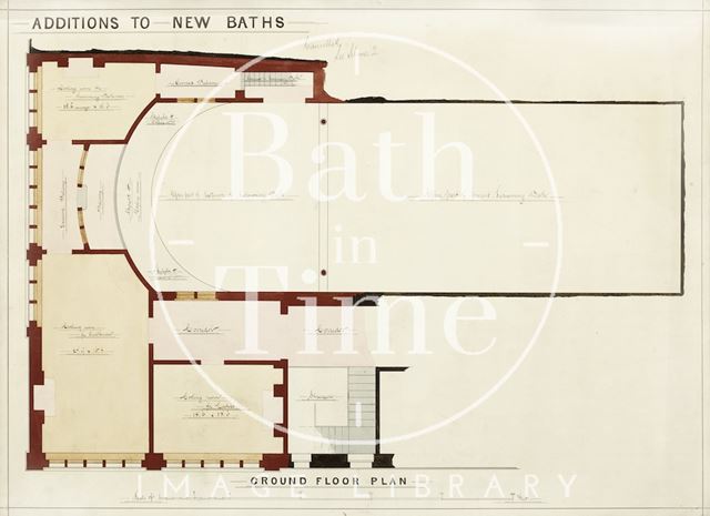 Additions to New Baths Royal Swimming Baths, Bath - ground floor plan 1930s?