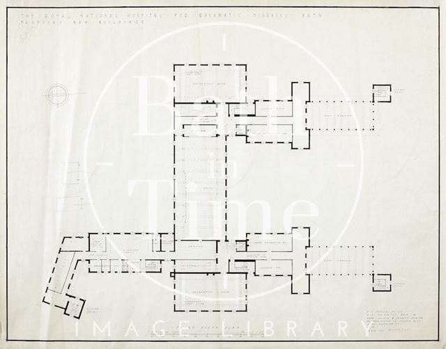 R.N.H.R.D. , Bath Mineral Water Hospital proposed new buildings - third floor plan - A9278/205 - A.J. Taylor 1938