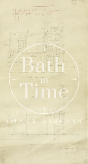 Mr. W. Whiting premises at Barton Street garage, Bath - first and ground floor plans - A.J. Taylor 1939