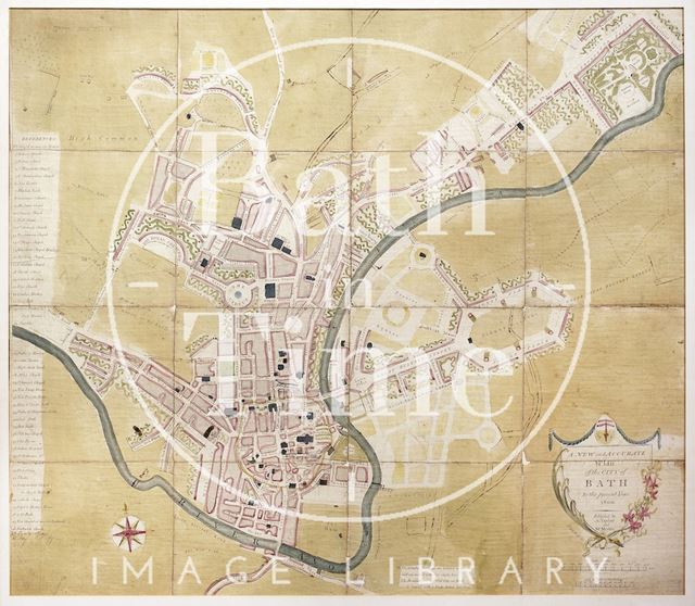 From the New and Accurate Plan of the City of Bath to the present year 1800