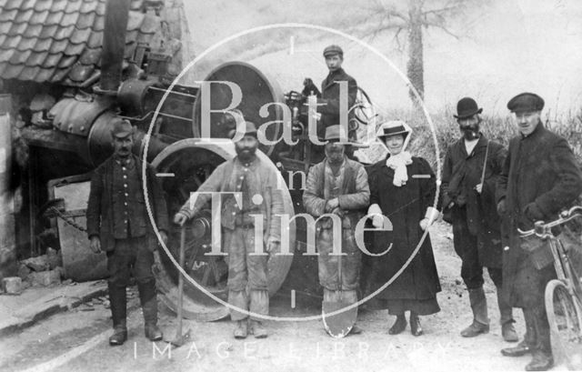 A steam roller crash at the Grove Tavern, Padleigh Bottom near Englishcombe 1909