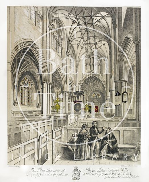 The interior of Steeple Ashton Church, Wiltshire c.1830?