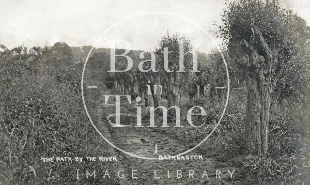 Path by the River Avon, Batheaston, posted 1908?