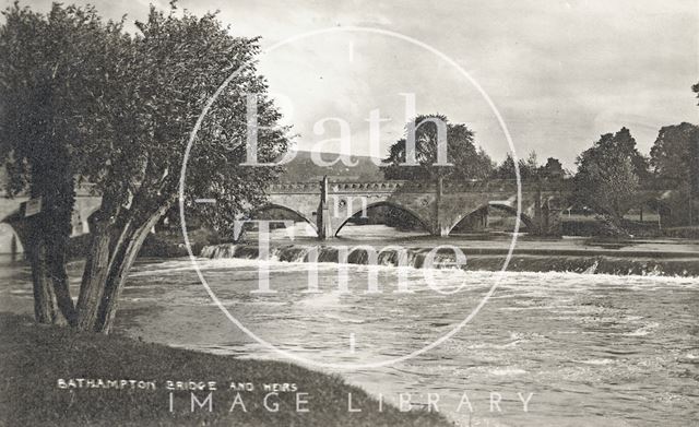 Bathampton Toll Bridge and weirs c.1910