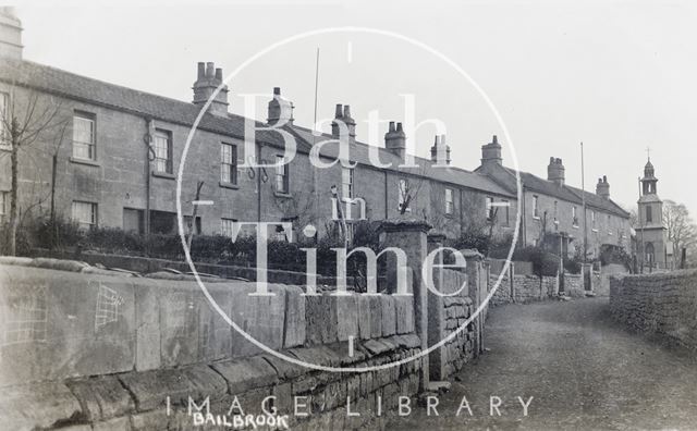 Houses in Bailbrook with the tin church in the background c.1910