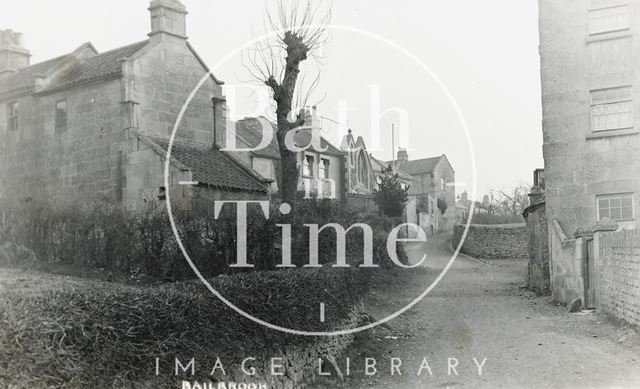 Houses in Bailbrook with the school in the background c.1910