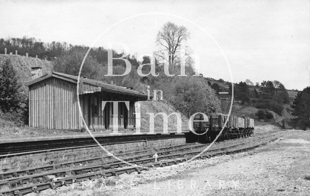 Monkton Combe Station, shortly before the track was dismantled 1958