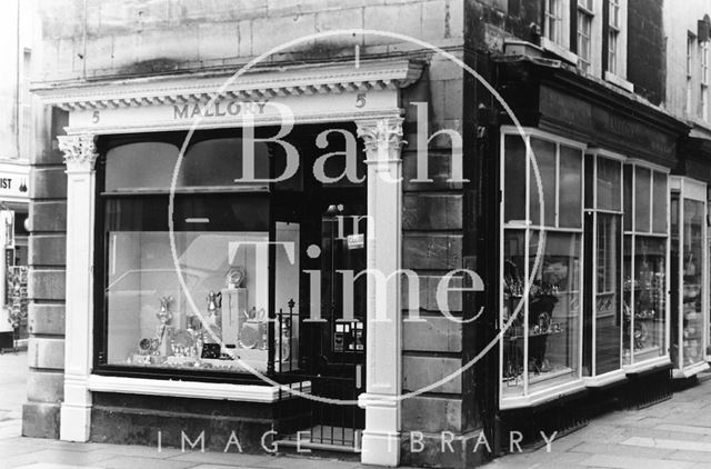 Mallory's jewellers, 5, Old Bond Street, Bath 1986