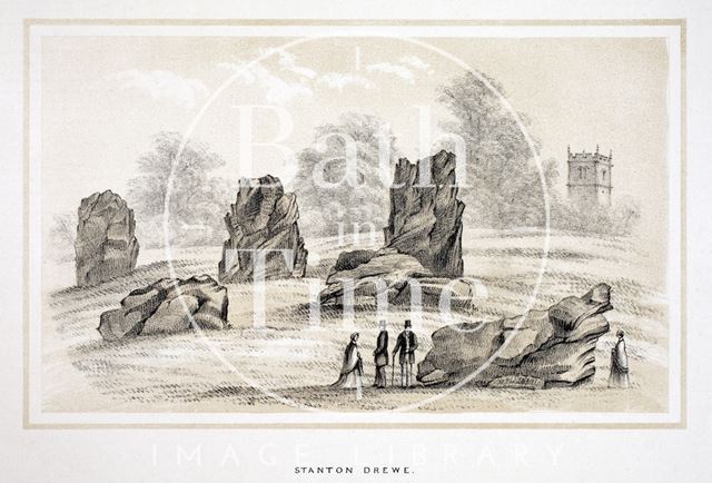 Stanton Drew standing stones, Somerset 1853