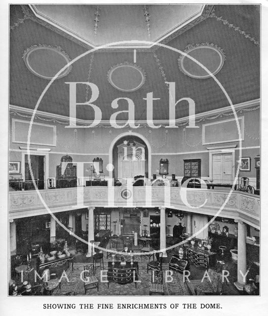 Interior view of the Octagon Church, Milsom Street, home of Mallett & Son, Bath c.1920