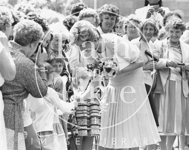 Princess Diana meeting residents in Twerton, Bath 1985