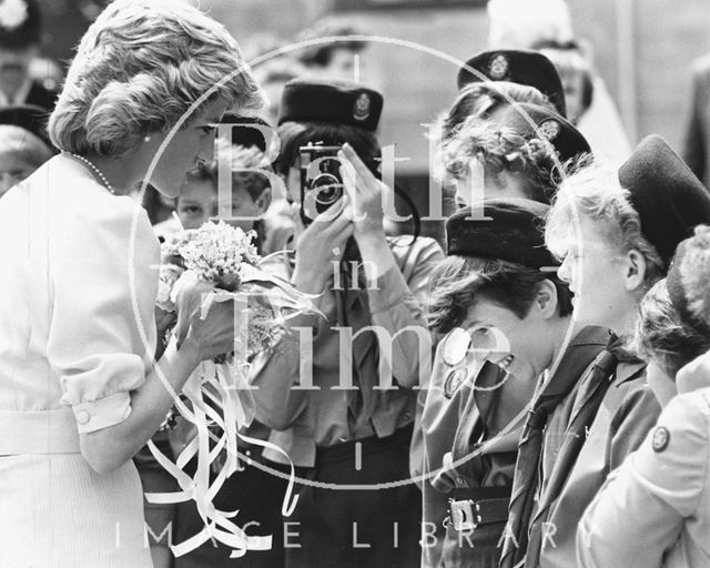 Princess Diana meeting girl guides in Twerton, Bath 1985