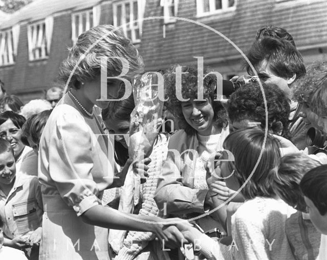 Princess Diana meeting residents in Twerton, Bath 1985