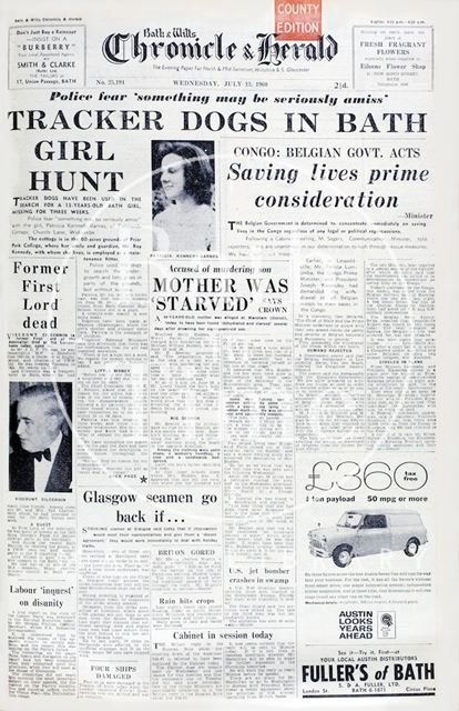 Cover of the Bath Chronicle & Herald 1960