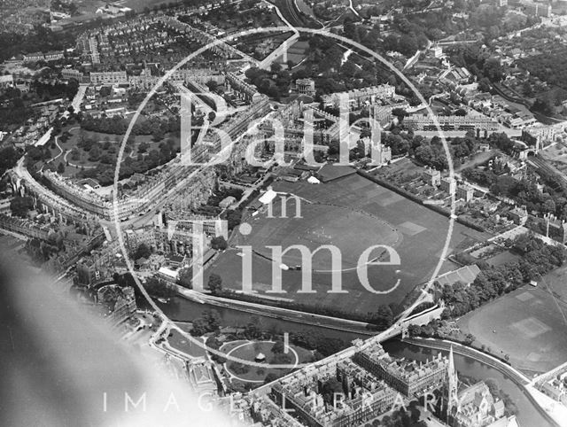 Aerial view of the Recreation Ground and Bathwick, Bath 1954