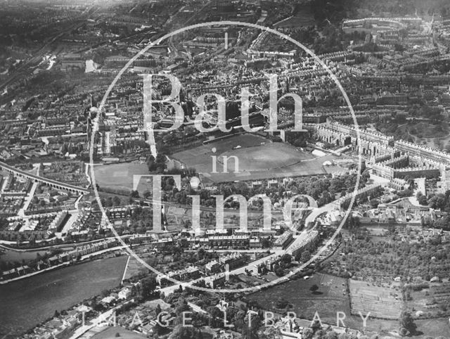 View of Bath looking north with the undeveloped area of Bathwick to the bottom right-hand corner c.1930