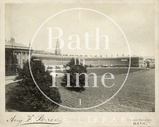 View of Royal Crescent from Marlborough Buildings, Bath c.1900