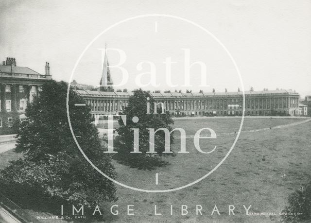 View of Royal Crescent from Marlborough Buildings, Bath c.1900