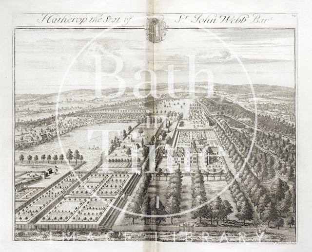 Hatherop, the Seat of Sir John Webb Bart. by Johannes Kip 1712