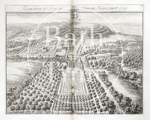 Henbury, the Seat of Simon Harcourt Esq. by Johannes Kip 1712