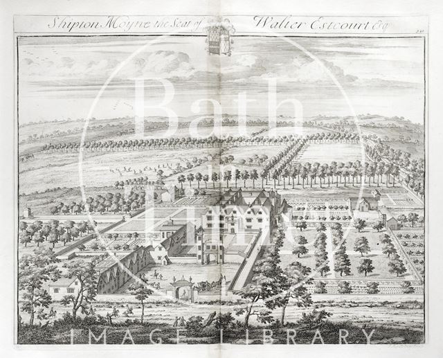 Shipton Moyne, the Seat of Walter Estcourt Esq. by Johannes Kip 1712