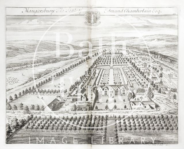 Maugersbury, the Seat of Edmund Chamberlain Esq. by Johannes Kip 1712