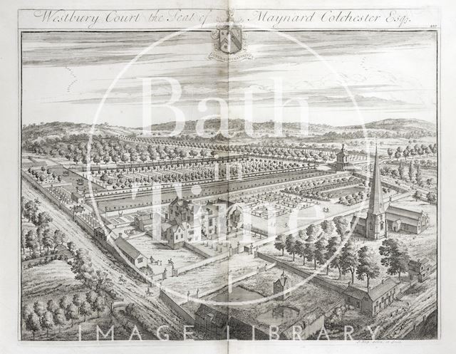 Westbury Court, the Seat of Maynard Colchester Esq. by Johannes Kip 1712