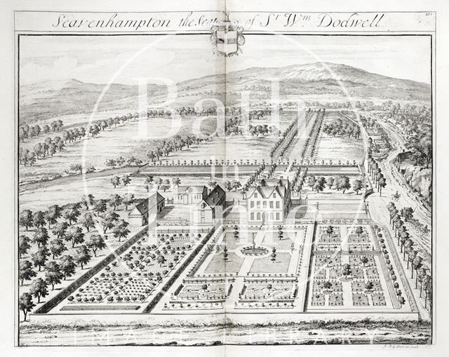 Seavenhampton, the Seat of Sr. Wm. Dodwell by Johannes Kip 1712