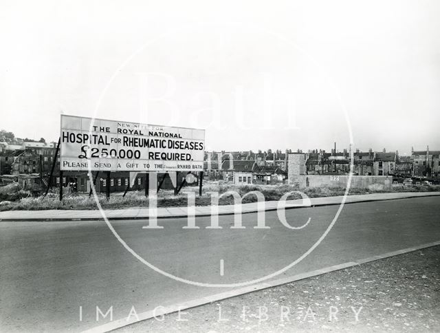 Proposed site for the new Hospital off James Street West and Avon Street, Bath c.1938