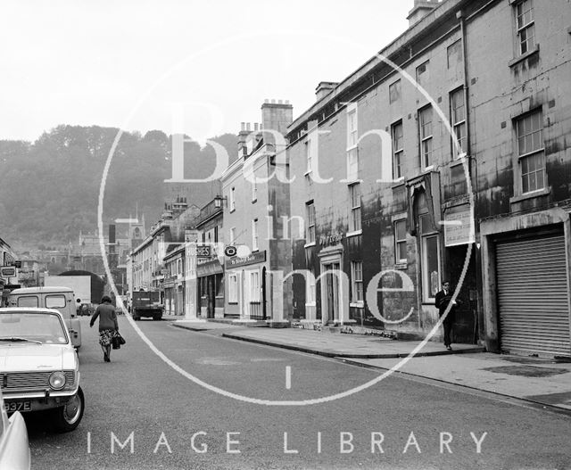 Newark Street looking south from Philip Street, Bath 1969