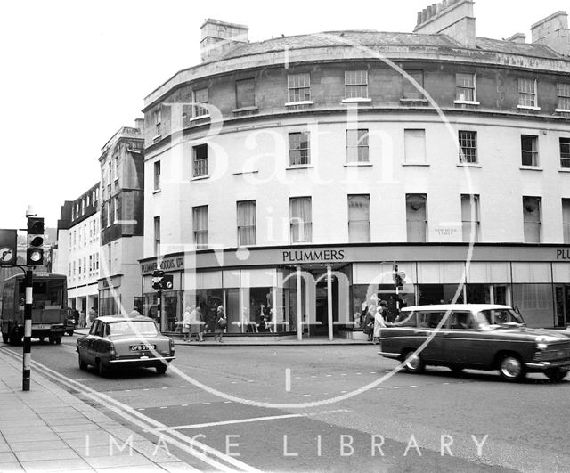 The Plummer Roddis building, on the corner of New Bond Street and Northgate Street, Bath 1969