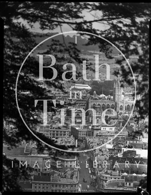 View of Southgate from Beechen Cliff, Bath 1955