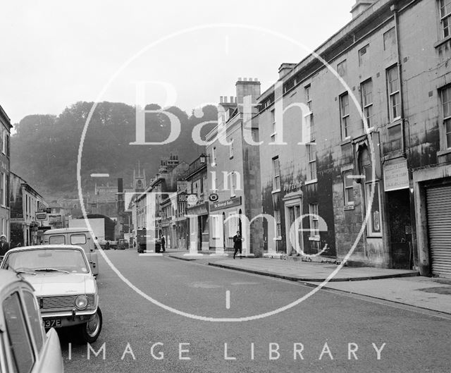 Newark Street looking south from Philip Street, Bath 1969