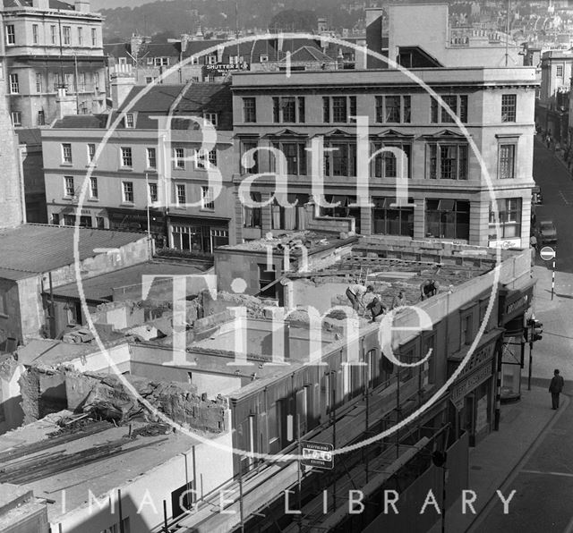 Demolition of the northern end of Southgate Street, Bath