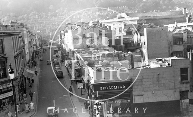 Demolition of the northern end of Southgate Street, Bath