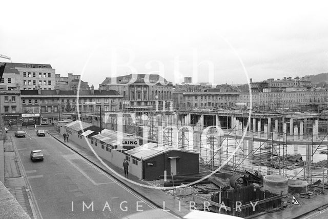 The Southgate Centre under construction, Bath 1972