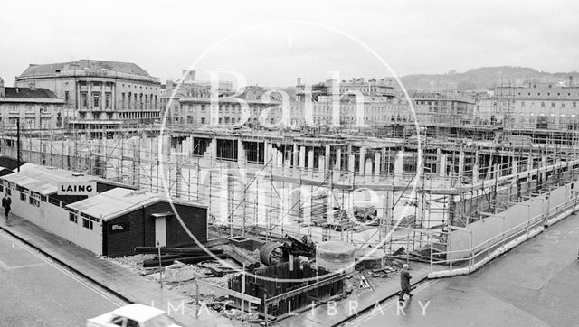 The Southgate Centre under construction, Bath 1972