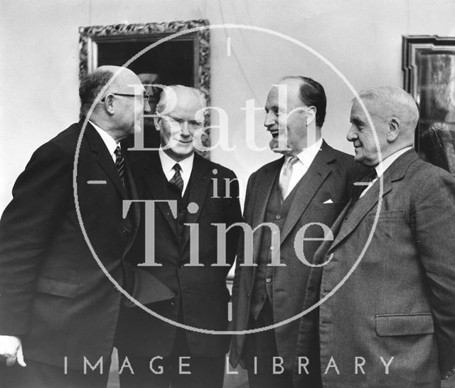 An unidentified group of men connected with the Southgate Shopping Centre, Bath c.1971