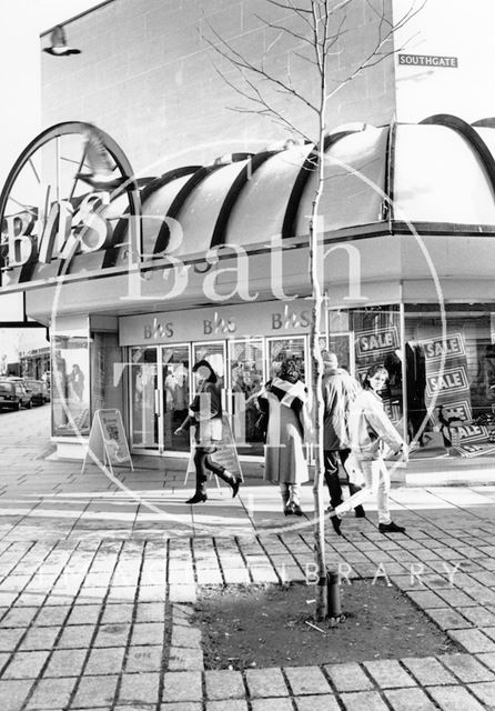 The entrance to BHS, Southgate Street, Bath 1990