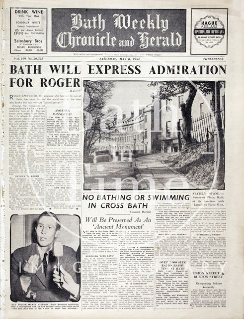 Roger Bannister four minute mile edition 1954