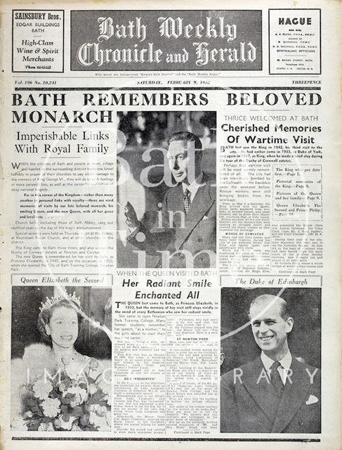 The death of King George VI 1952