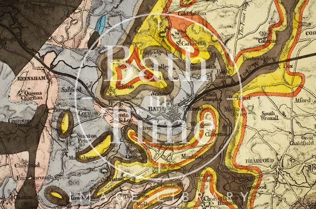 Geological map of the Bath area 1846