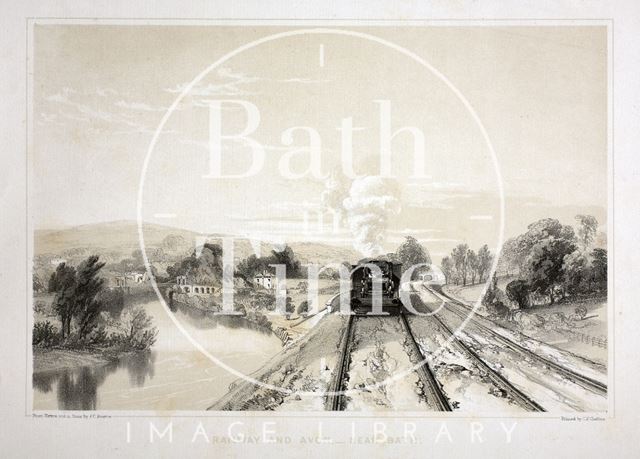 Railway and River Avon near Bath c.1840