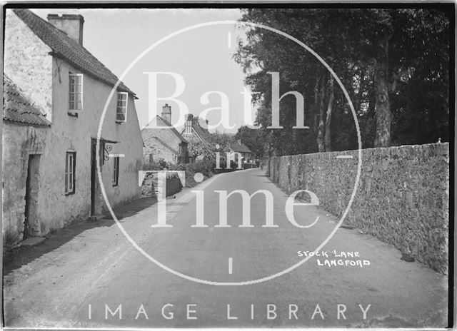 Stock Lane, Langford, Somerset c.1935