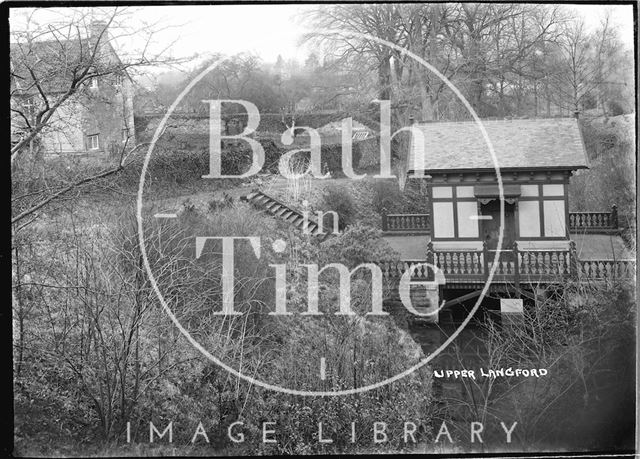 Garden Pavilion straddling a river, Upper Langford, Somerset c.1935