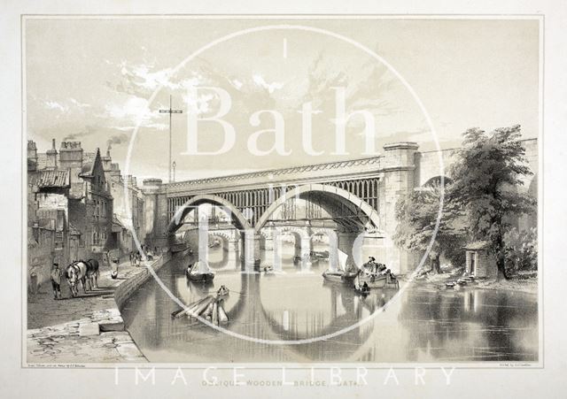 Oblique Wooden Bridge, Bath (Skew Bridge), Bath c.1840