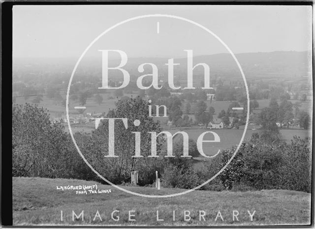 Langford, Somerset from the links c.1935